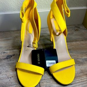 Heels, yellow heels, shoes
